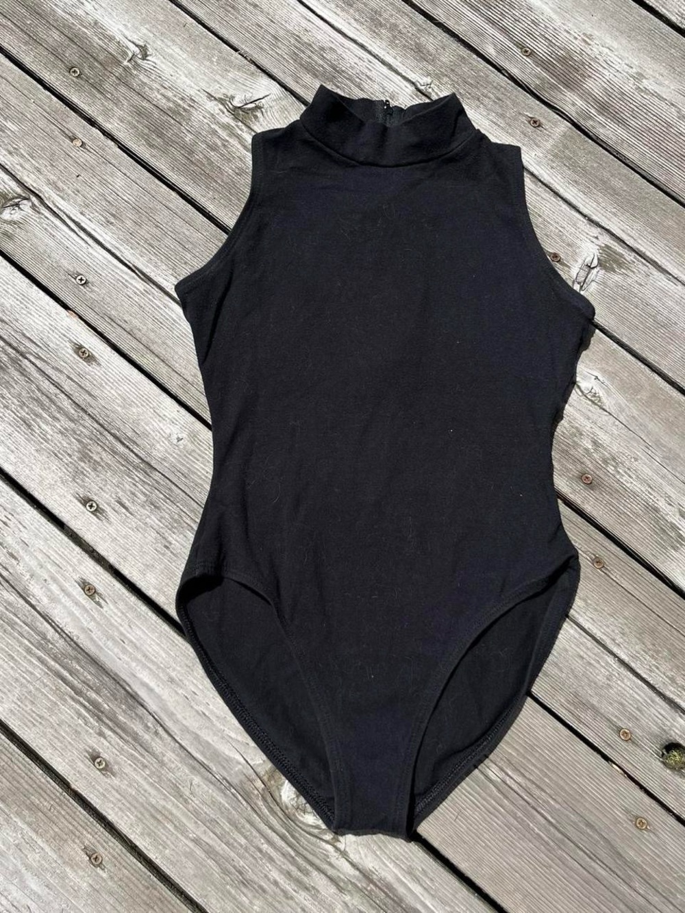 Baltogs black mock neck sleeveless bodysuit